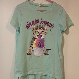 Kitten brain freeze tee!